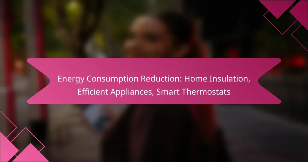 Energy Consumption Reduction: Home Insulation, Efficient Appliances, Smart Thermostats