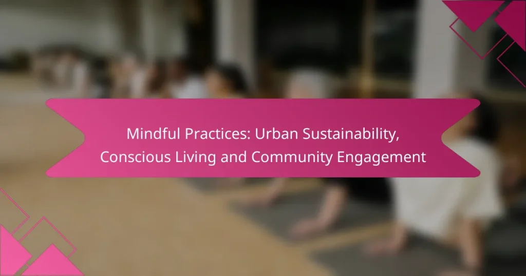 Mindful Practices: Urban Sustainability, Conscious Living and Community Engagement