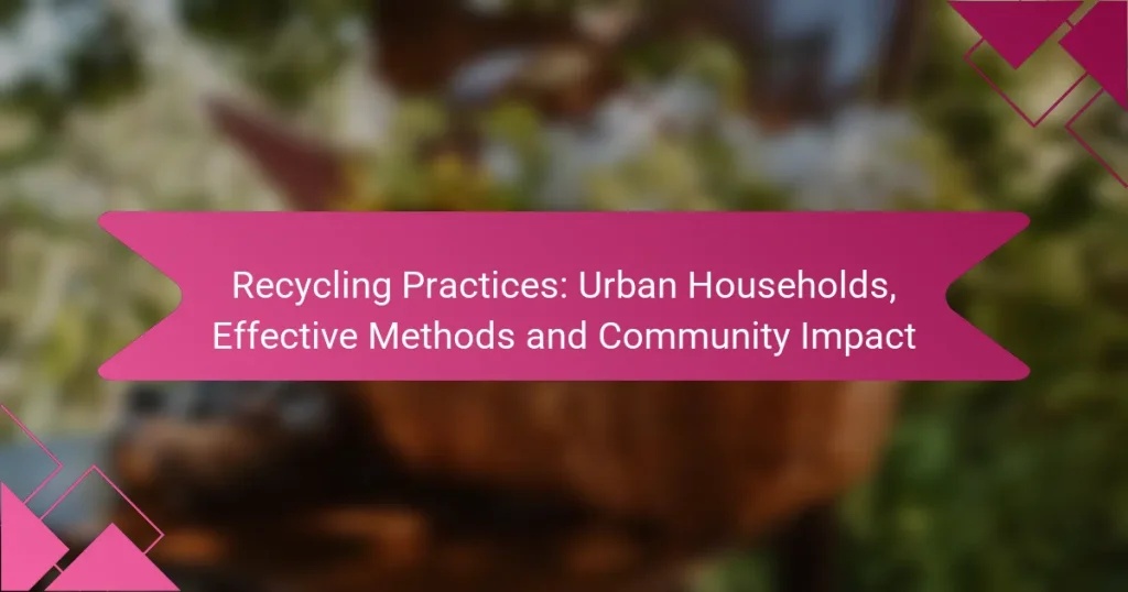 Recycling Practices: Urban Households, Effective Methods and Community Impact