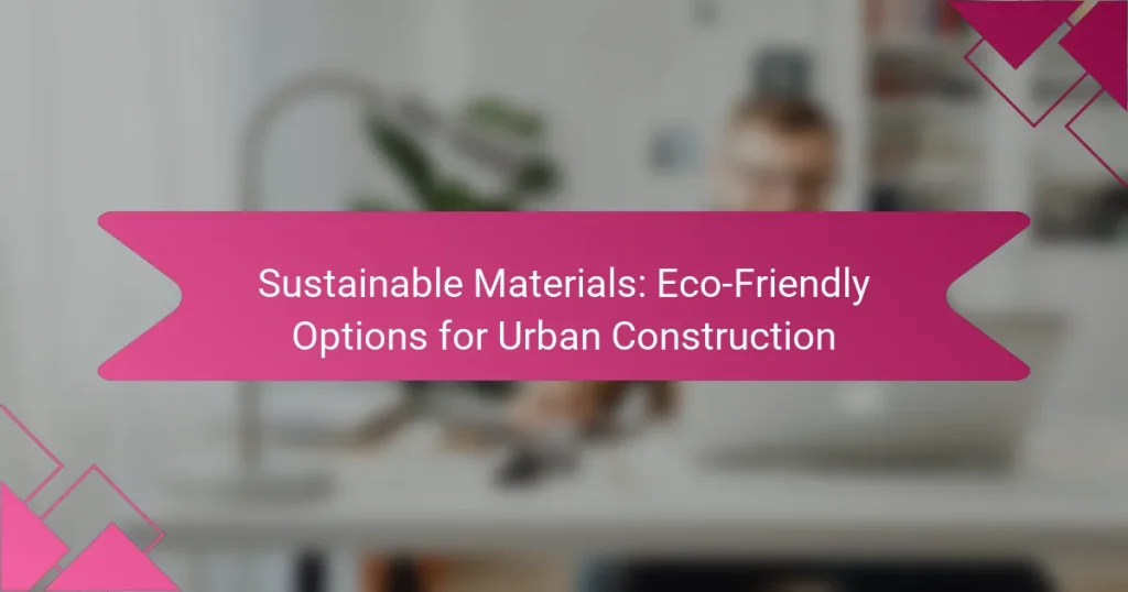 Sustainable Materials: Eco-Friendly Options for Urban Construction