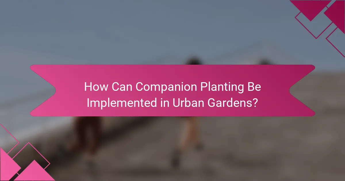 How Can Companion Planting Be Implemented in Urban Gardens?