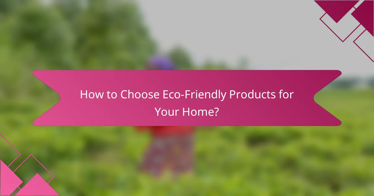 How to Choose Eco-Friendly Products for Your Home?