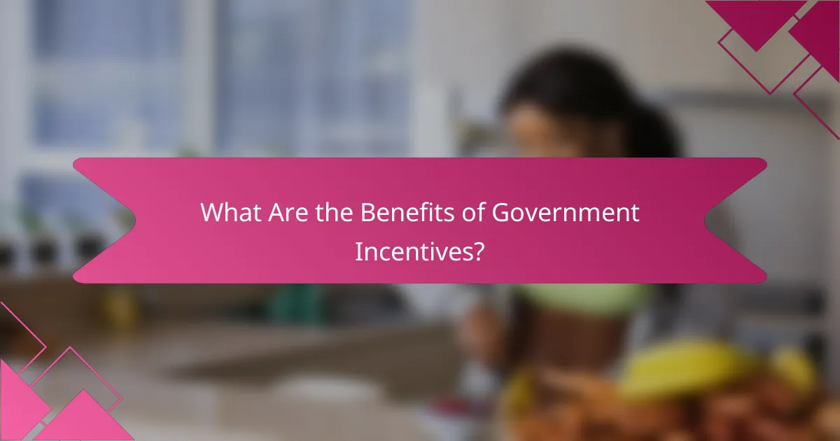 What Are the Benefits of Government Incentives?
