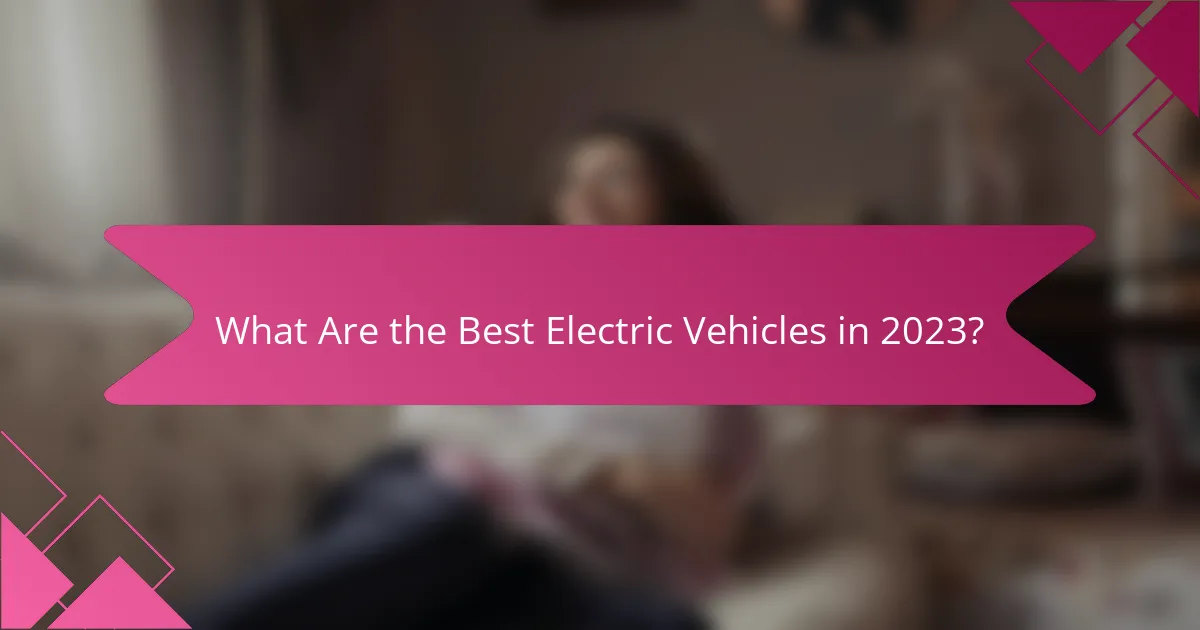 What Are the Best Electric Vehicles in 2023?