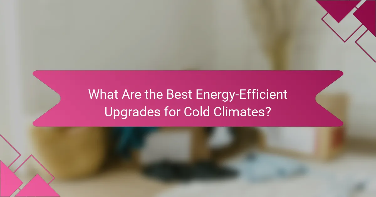 What Are the Best Energy-Efficient Upgrades for Cold Climates?
